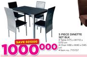 5 Piece Dinette Set Blk