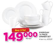 Everyday 16 Piece Dinner Set-For 2 Per Set