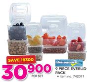 Homemark 9 Piece Everlid Pack-Per Set