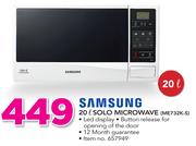 Samsung 20Ltr Solo Microwave ME732K-S