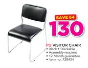 PU Visitor Chair Black