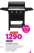 Cadac 3 Burner Classic Including Hose And Bull Nose Regulator