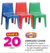 Sunny Armless Chair-Each