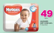 Huggies Dry Com 64's Assorted