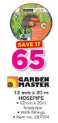 Garden Master 12mm x 20m Hosepipe With Fittings