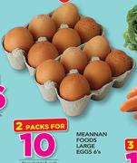 Meannan Foods Large Eggs 6's Pack-For 2