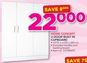 Home Concept 3 Door Built In Cupboard