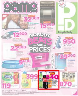 Game Kenya : Nairobi Nobody Beats Our Prices (5 Jan - 18 Jan 2017), page 1