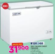 Bruhm 200Ltr Silver Chest Freezer