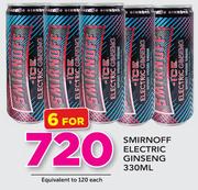 Smirnoff Electric Ginseng-6x330ml
