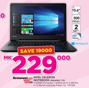 Lenovo Intel Celeron Notebook Ideapad 110