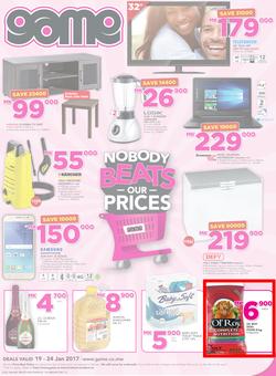 Game Malawi : Nobody Beats Our Prices (19 Jan - 24 Jan 2017), page 1