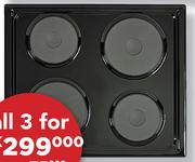 Defy 60Cm Solid Hob Black DHD332
