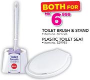 Toilet Brush & Stand Or Plastic Toilet Seat