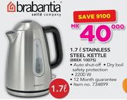 Brabantia 1.7Ltr Stainless Steel Kettle BBEK 1007S