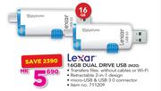 Lexar 16GB Dual Drive USB M20
