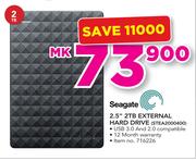 Seagate 2.5" 2TB External Hard Drive STEA2000400