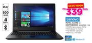 Lenovo 15.6" Intel Core i3 Notebook Ideapad 110