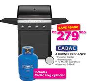 Cadac 4 Burner Elegance Includes Cadac 9Kg Cylinder