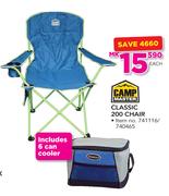 Campmaster Classic 200 Chair Includes 6 Can Cooler