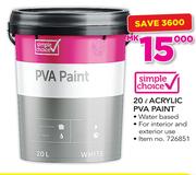 Simple Choice 20Ltr Acrylic PVA Paint