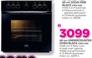 Defy 60Cm Undercounter Oven Black DBO458