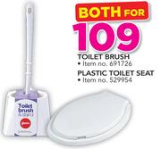 Toilet Brush And Plastic Toilet Seat