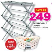 Mainstays Expandable Dryer+ Free Peg Basket