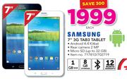 Samsung 7" 3G Tab3 Tablet-Each
