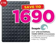 Seagate 2.5" 2TB External Hard Drive STEA2000400