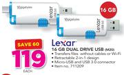 Lexar 16GB Dual Drive USB M20-Each