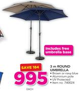 3m Round Umbrella-Each