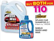 Shield Splash Car Shampoo 5Ltr And Shield Wash And Wax
