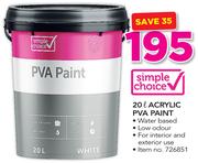 Simple Choice 20Ltr Acrylic PVA Paint