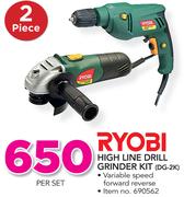 Ryobi High Line Drill Grinder Kit DG-2K-Per Set