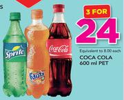 Coca Cola Pet-3x600ml