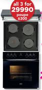 Defy 60Cm Cover Hood Black+ 60Cm Hob Solido Preto+ 60Cm Forno Preto-For All 3