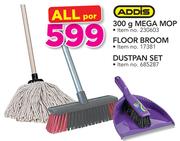 Addis 300g Mega Mop+ Floor Broom+ Dustpan Set-For All