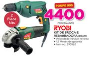Ryobi Kit De Broca E rebarbadora DG-2K Por Conjunto