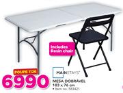 Mainstays Mesa Dobrável 183x76Cm