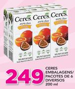 Ceres Embalagens/Pacotes de 6 Diversos-200ml