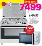 Logik 90x60 4 1 Gas Stove RSH-090011+ Free Logik 20Ltr Manual Microwave