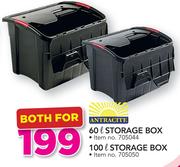 Antracite 60 And 100Ltr Storage Box
