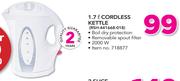 Logik 1.7Ltr Cordless Kettle RSH-441668-018
