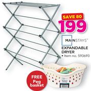 Mainstays Expandable Dryer+ Free Peg Basket