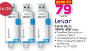 Lexar 16GB Dual Drive USB M20-Each