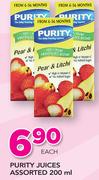 Purity Juices Assorted-200ml Each
