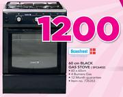 Scanfrost 60Cm Black Gas Stove SFC6402