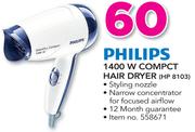 Philips 1400W Compact Hair Dryer HP 8103