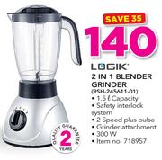 Logik 2 In 1 Blender Grinder RSH-245611-01